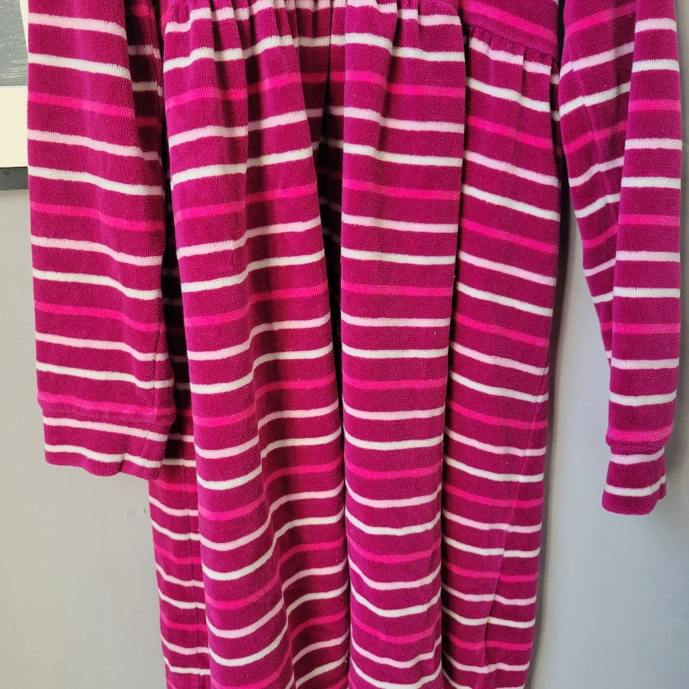 Hanna Andersson Girl's Signature Striped Velour Play Dress Pink 120 or 6-7‎